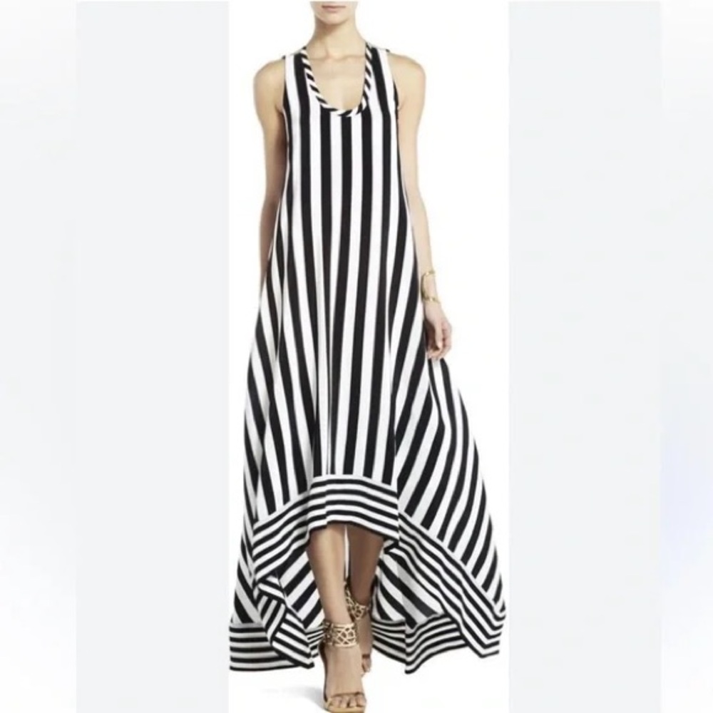 BCBGMAXAZRIA Gia High-Low Silk Maxi Dress – Size 0 - Picture 4 of 16